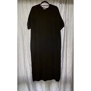Stephanie Schuster Princess Knitwear Dress Midi Cotton Blend Black Size L /XL
